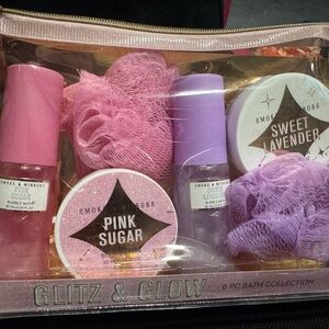 Glitz & Glow Pink Sugar + Sweet Lavender Women’s Bath Set - Pink & Lavender